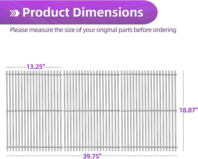 18 7/8" 304 Stainless Steel Grill Grates - Image 2