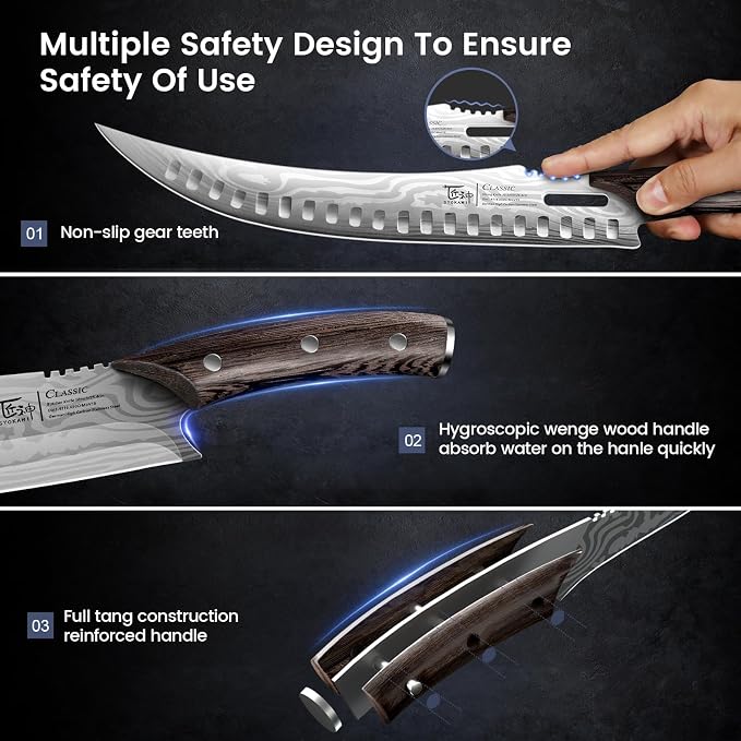 Butcher Knife Set, Meat Cleaver Chef Knife Set, Japanese Style High Carbon - Image 6