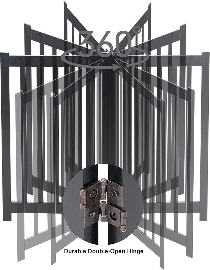 LZRS Freestanding Dog Gate 30 inch Tall - Image 5