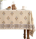patdrea Designer Beige Tablecloth by Welcometopatdrea