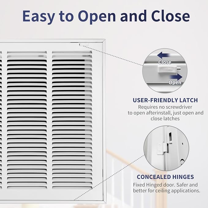 20"W x 16"H Steel Return Air Filter Grille - Image 4