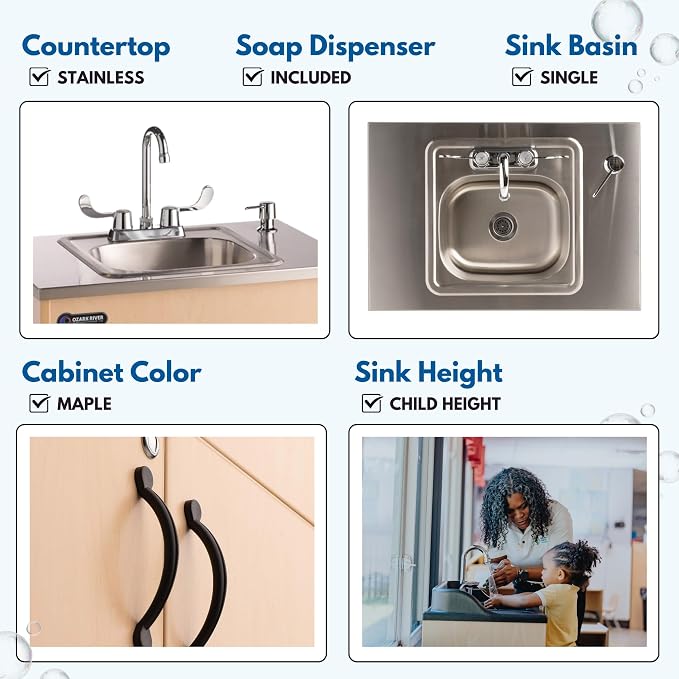 Ozark River Portable Sinks Lil Premier S1, Child Height Stainless Steel Self - Image 5