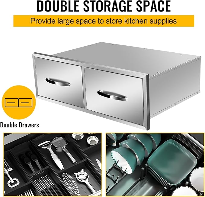 Outdoor Kitchen Drawers, Box Frame Style Flush Mount BBQ Drawer w/Stainless - Image 5