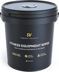 Fitness Equipment Wipes with Reusable Bucket Dispenser by PerfectVelocity