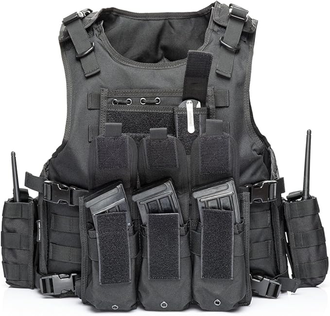 YAKEDA Adjustable Tactical Airsoft Training Vest | Camping, Gift by vAv+YAKEDA