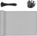 SUNNY GUARD 3'x16' Light Grey Balcony Deck Privacy Screen Fence, Apartments by SUNNYGUARD