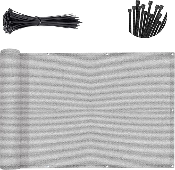 SUNNY GUARD 3.3'x19.7' Balcony Privacy Screen Fence, Apartments Railing Screen by SUNNYGUARD