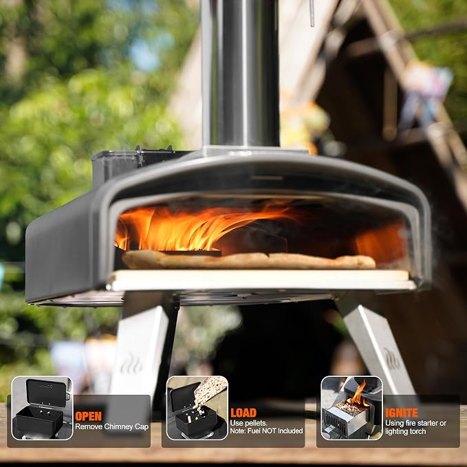 Mimiuo Outdoor Pizza Oven 12" Pellet Pizza Oven - Image 6