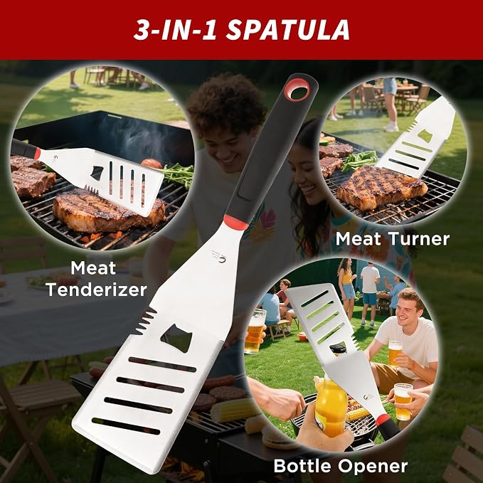BBQ Tools Set, Tongs with Portable Bag, Essential Accessories - Image 5