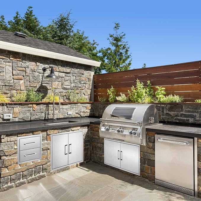 18" W x 15" H x 23" D Stainless Steel Outdoor Kitchen Drawers BBQ Drawers - Image 7