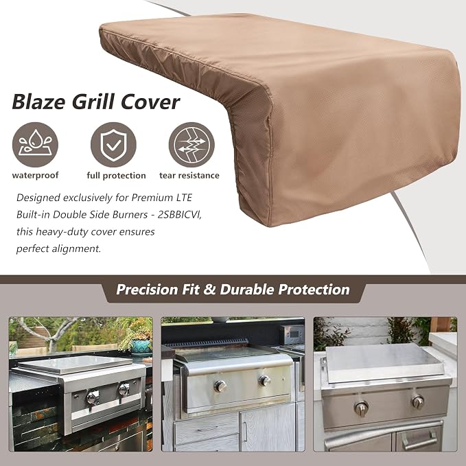 Cover for Lynx Double Side Burner Built-in, Heavy Duty 600D Waterproof Outdoor - Image 6