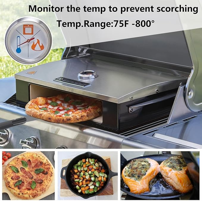 BakerStone Pizza Oven for Grill Top, 5-sided Pizza Stone Outdoor Pizza Oven - Image 6