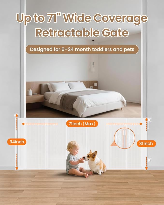 Upgraded Retractable Baby Gate - Image 3