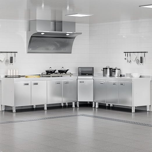 KINGBO 66.9" Stainless Steel Table Cabinet Heavy Duty Prep Table - Image 5