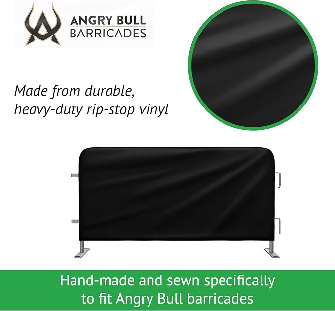 Heavy Duty Portable Crowd Control 8ft Barricade Jacket Cover - Image 3