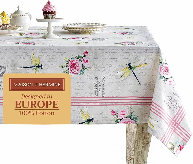 Maison d' Hermine Table Cloth Rectangle Table 100% Cotton 60 x 90 Inches by MaisondHermine