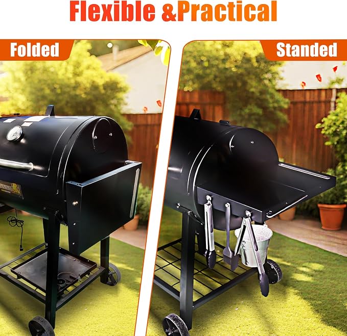 Utheer Grill Side Shelf for Pit boss 700 820 Series Pellet Grill, Heavy Duty - Image 6