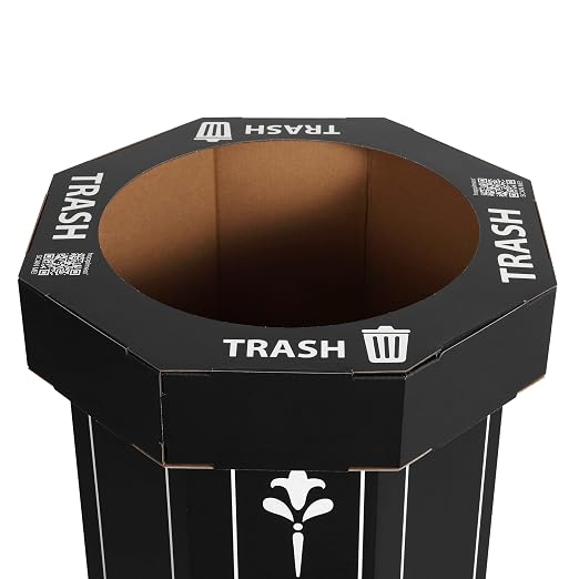 Eyely MPH1301A-SET2 Sal 25-Gallon Disposable Corrugated Cardboard Event Trash - Image 6