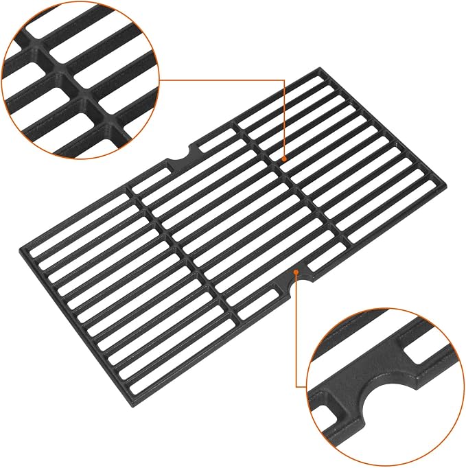 DELSbbq Cast Iron Grill Grates for Charbroil Performance 6 Burner Grills - Image 4