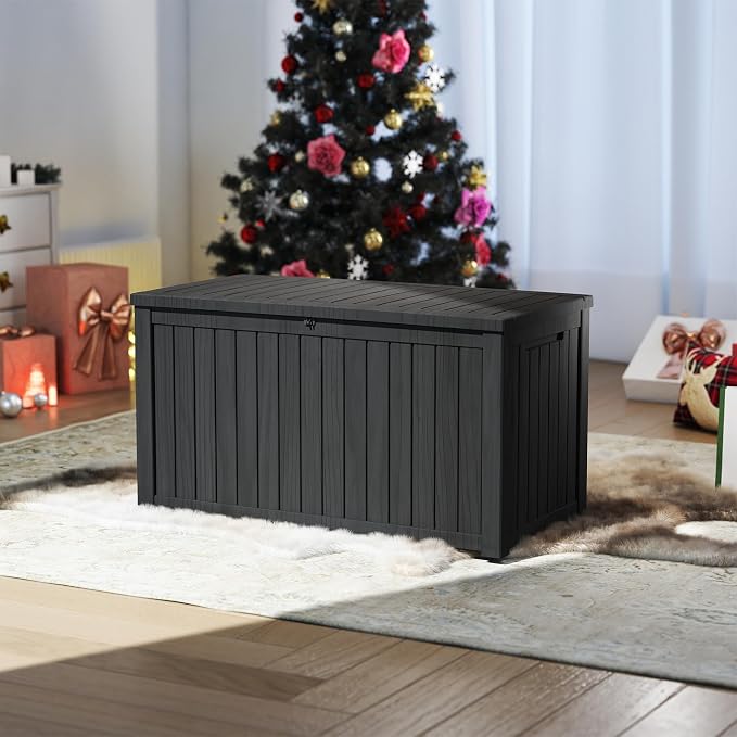 200 Gallon Outdoor Storage Box Waterproof, Resin Deck Boxes - Image 5