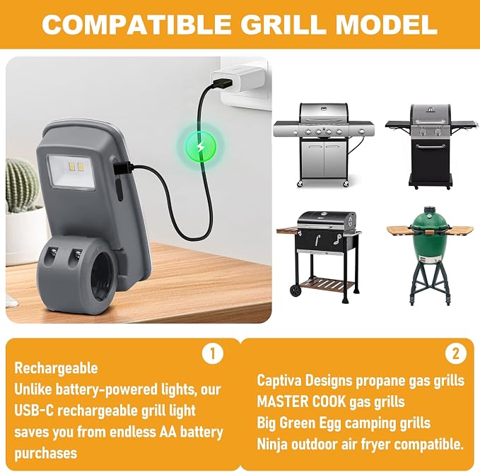 Grill Light, Rechargeable BBQ Handle Light - Image 4