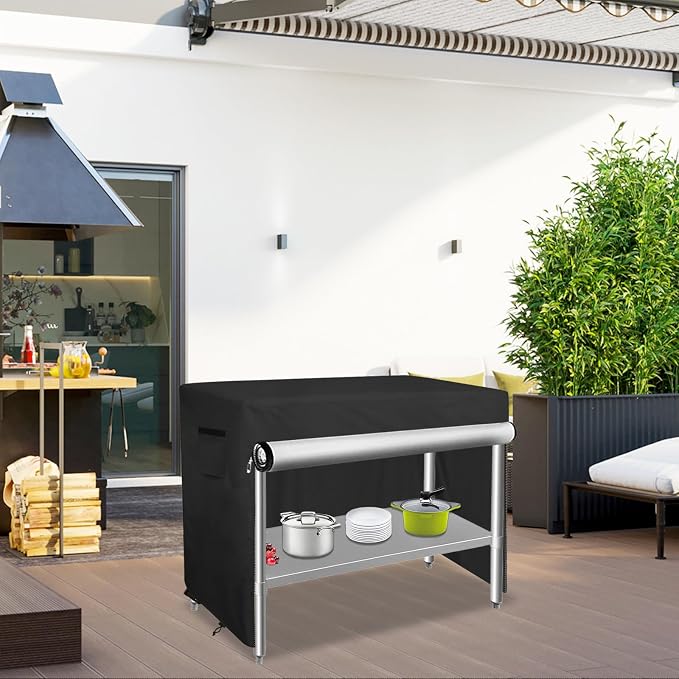Bitubi 48 Inch Outdoor Prep Table Cover - Image 4