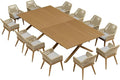 PURPLE LEAF Outdoor Dining Set All-Weather PE Rattan Outdoor Patio Furniture Set by PURPLELEAF