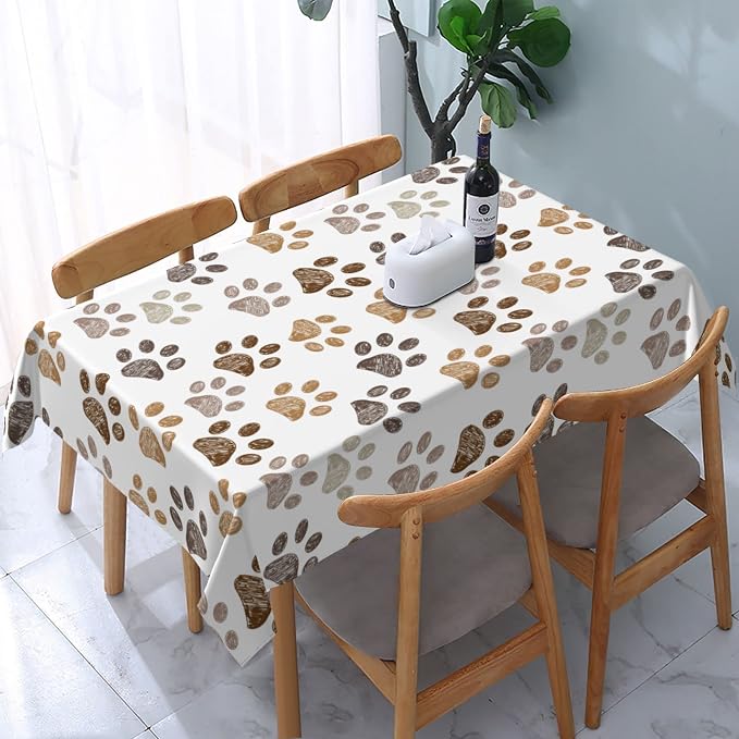 Worltoldb Dog Paw Print Tablecloths - Image 5