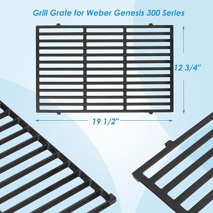 7524 7528 19.5" Grill Grates for Weber Genesis 300 Series Genesis E310 E320 - Image 4