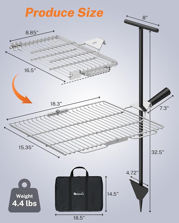Gonex Portable Campfire Grill Grate - Image 6