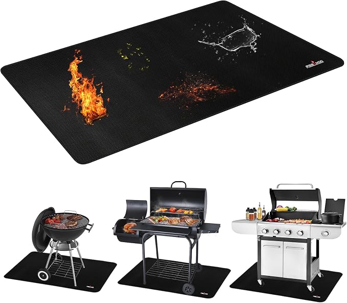 48 X 30 Inch Under Grill Mats for Outdoor Grill, Double-Sided by RERAMDO