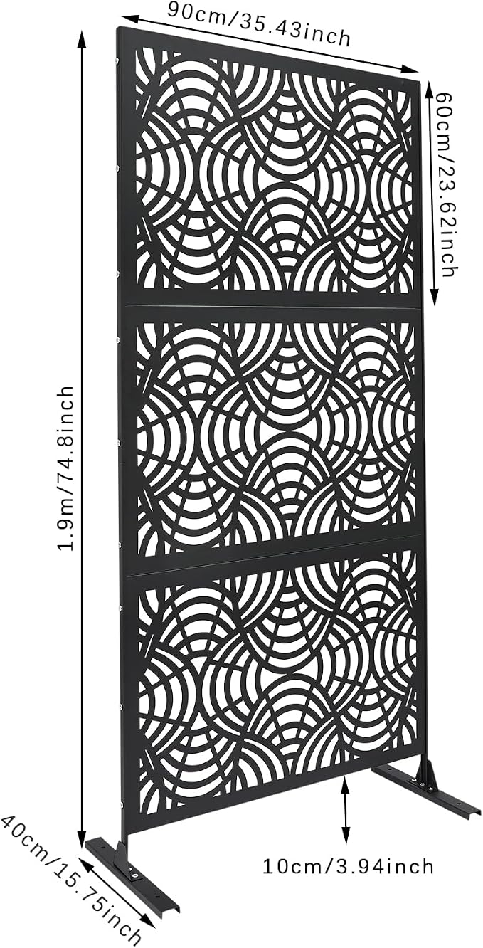 75" H×35" W Decorative Outdoor Privacy Screen - Image 2