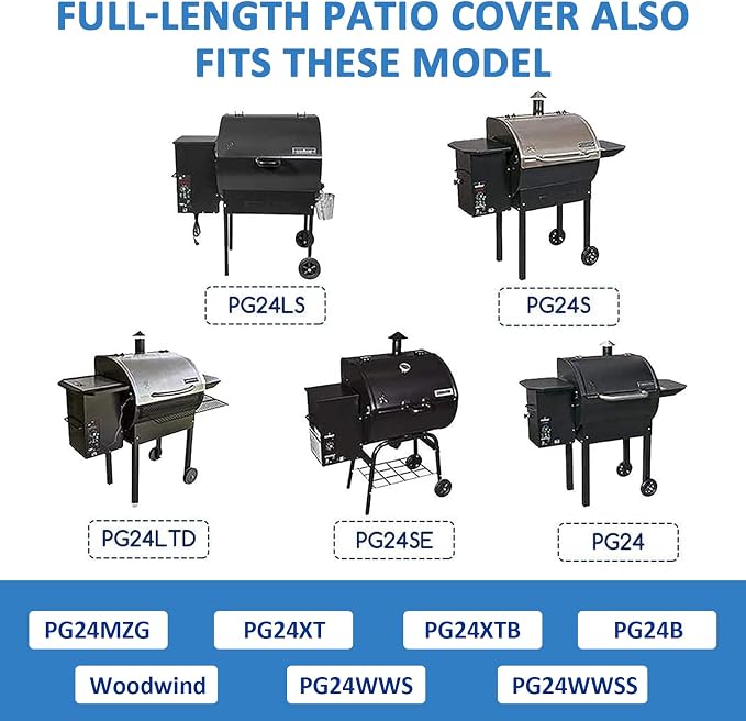 Pellet Grill Cover for Camp Chef Smoker, Cover Upgraded Full-Length Heavy Duty - Image 3