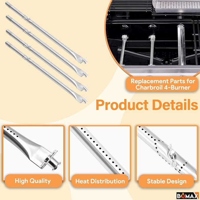 BQMAX 17 Inch Grill Parts Kit for Charbroil Performance 4 Burner Grill - Image 6