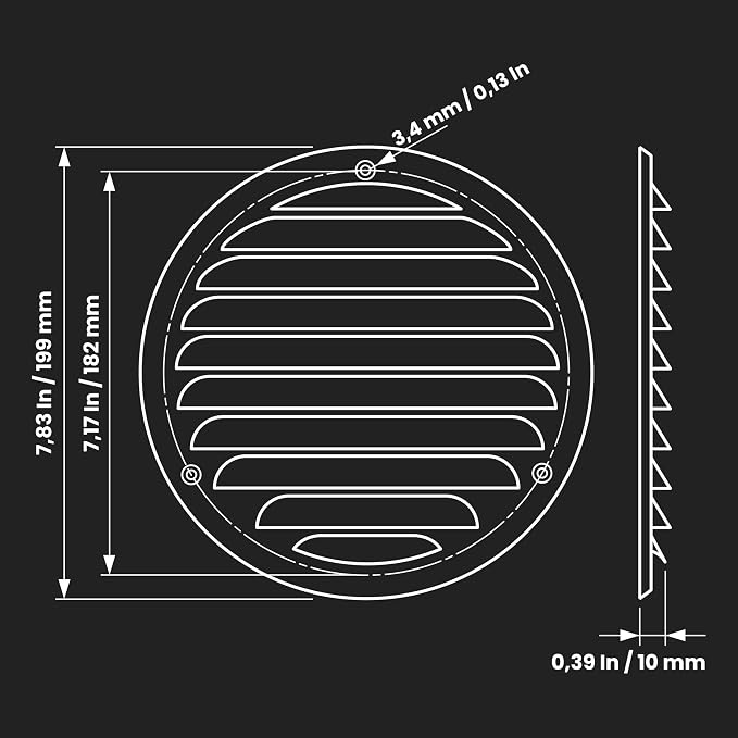 Repa Market 6 Inch Air Vent Covers/White Galvanized Steel Return Air Grille/AC - Image 3