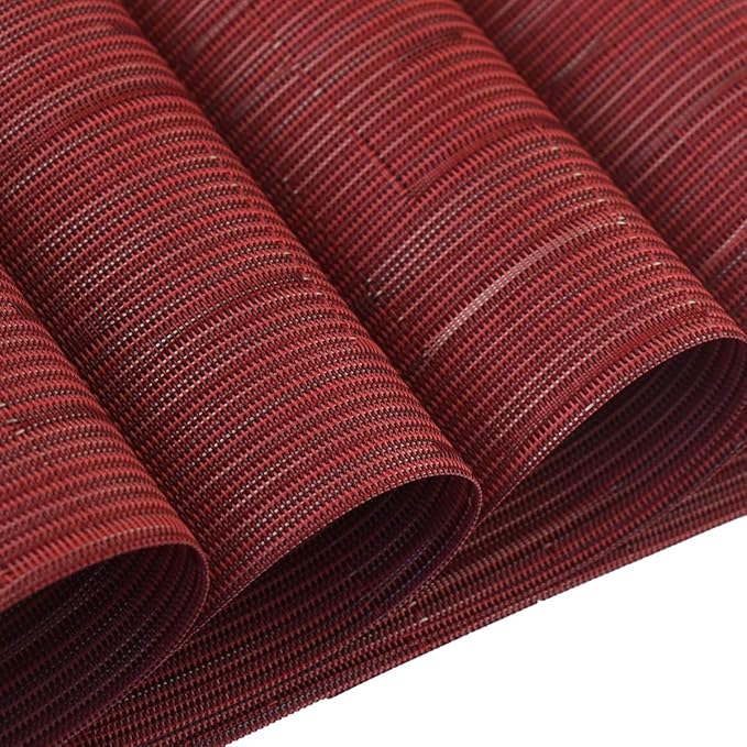 Vinyl Placemats, Washable Table Mats Easy to Clean Woven Placemats - Image 5