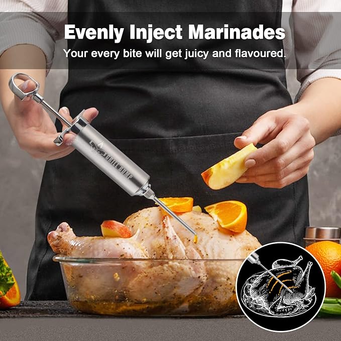 Meat Injector Syringe Kit with 3 Professional Marinade Injector Needles and - Image 3