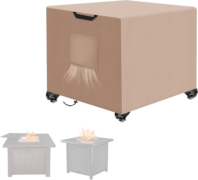 Kovshuiwe Porch Shield Fire Pit Cover Square-600D Fabric Waterproof and by Kovshuiwe