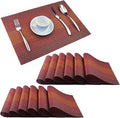 PIGCHCY Placemats Set of 12 Washable Durable Place Mats Vinyl Heat Resistant by PIGCHCY