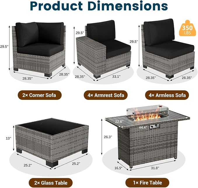 13 Piece Patio Furniture Set - Image 6