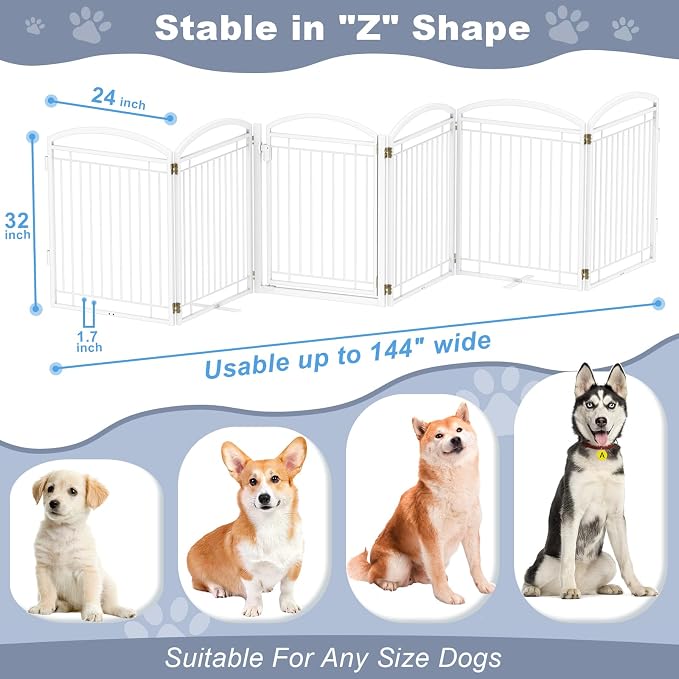Full Metal Free Standing Dog Gate - Image 6