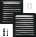 2pcs Attic Vent Soffit Vent Aluminum Wall Vent Metal Shed Vent Square Vent by Unknown
