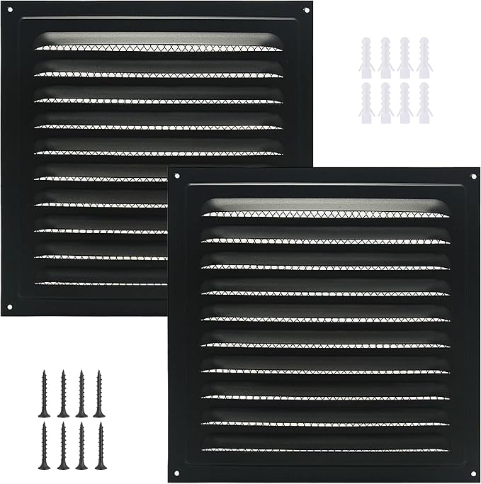 2pcs Attic Vent Soffit Vent Aluminum Wall Vent Metal Shed Vent Square Vent by Unknown