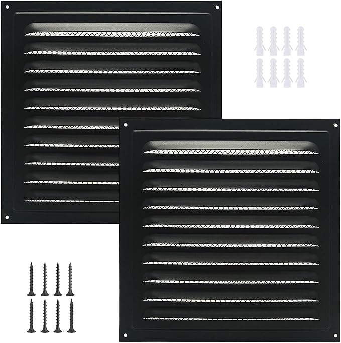 2pcs Attic Vent Soffit Vent Aluminum Wall Vent Metal Shed Vent Square Vent by Unknown