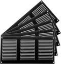 Repa Market 5-Pack 12x6 Inch Air Vent Cover/Black Galvanized Steel Louvered by RepaMarket
