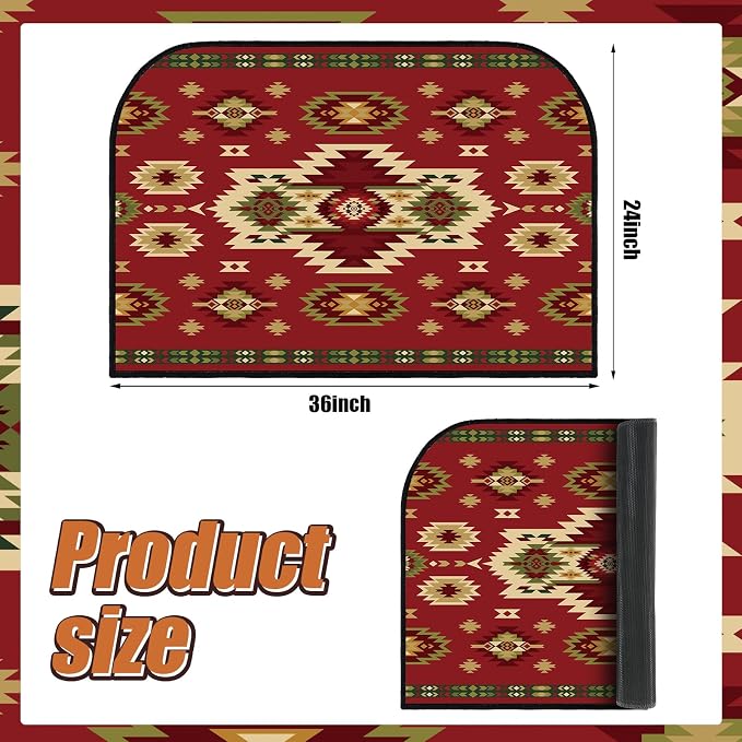 Demissle Cabin Fireplace Hearth Rug Fireplace Mats Cabin Southwestern Fireproof - Image 3