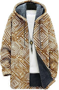 Men's Hooded Sweater Coat Knit Fleece Lined Long Cardigan Jacket by Unknown