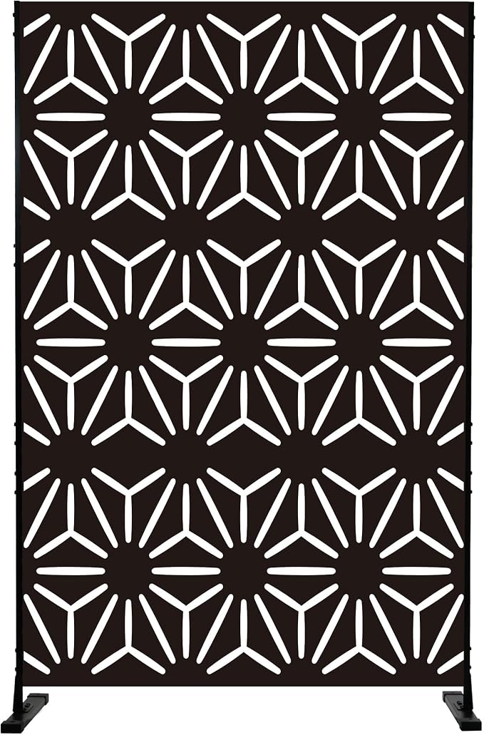 Kozyard Metal Privacy Screen 74" H x 47.2" W Decorative Outdoor Divider by Kozyard