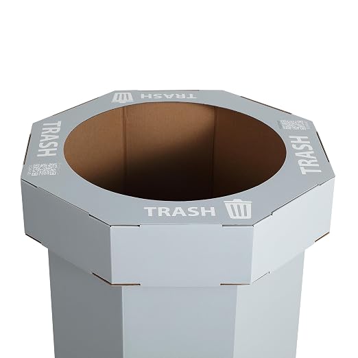 Eyely MPH1300C-SET2 Sal 25-Gallon Disposable Corrugated Cardboard Event Trash - Image 6