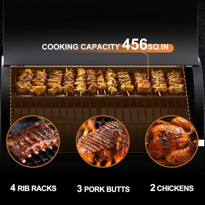 Electric Wood Pellet Grill 8 In 1 BBQ Grills - Image 4